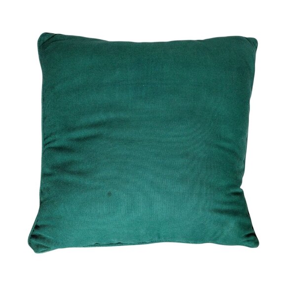 Large Vintage Tapestry Garden Scene Throw Pillow 17 x 17 Cottagecore Flowers - Picture 6 of 7